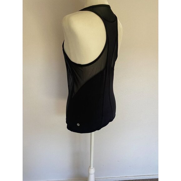 Lululemon Black & Gray Ace Mesh Racerback Tank . Tag missing, measures as 6 - Picture 6 of 6